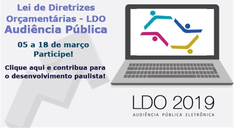 SPG realiza Audiência Pública Eletrônica para subsidiar elaboração do Projeto de Lei de Diretrizes Orçamentárias de 2019