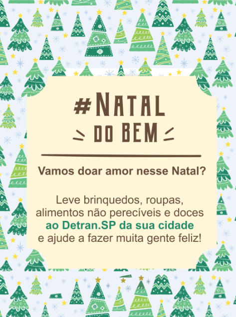 Detran.SP prorroga campanha “#Natal do Bem”, de arrecadação de brinquedos, roupas e alimentos
