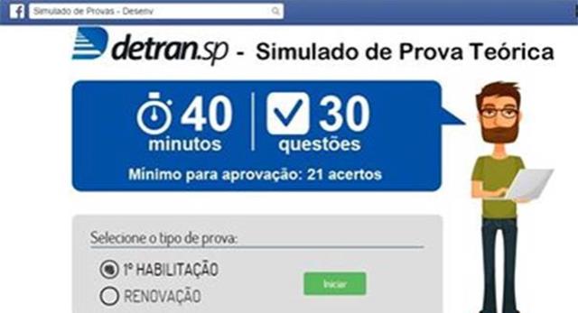 Candidatos à habilitação podem estudar para a prova teórica do Detran.SP pelo Facebook